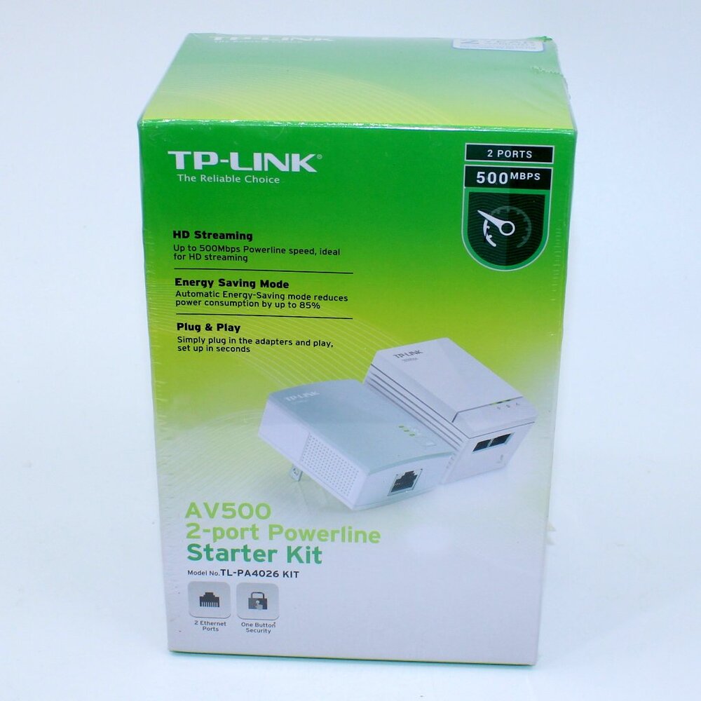 TP-Link AV500 Nano 2-port Powerline Adapter, up to 500Mbps